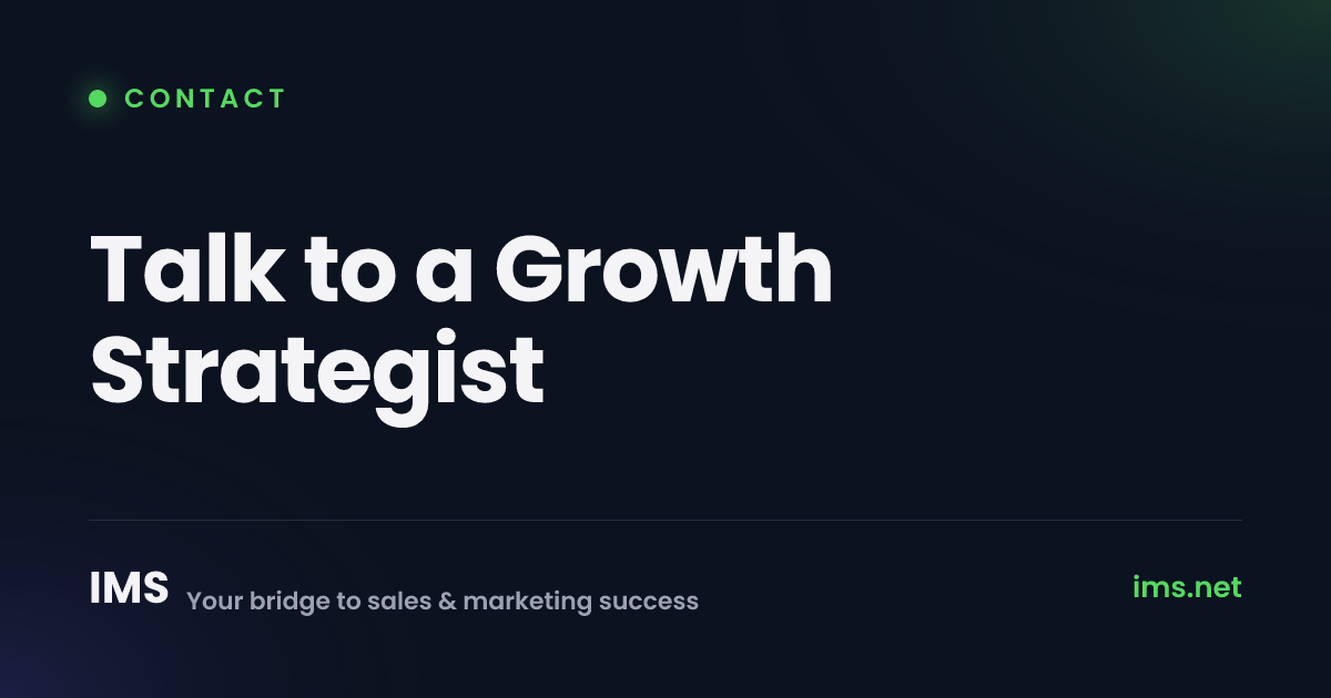 Contact IMS — Talk to a Growth Strategist | IMS